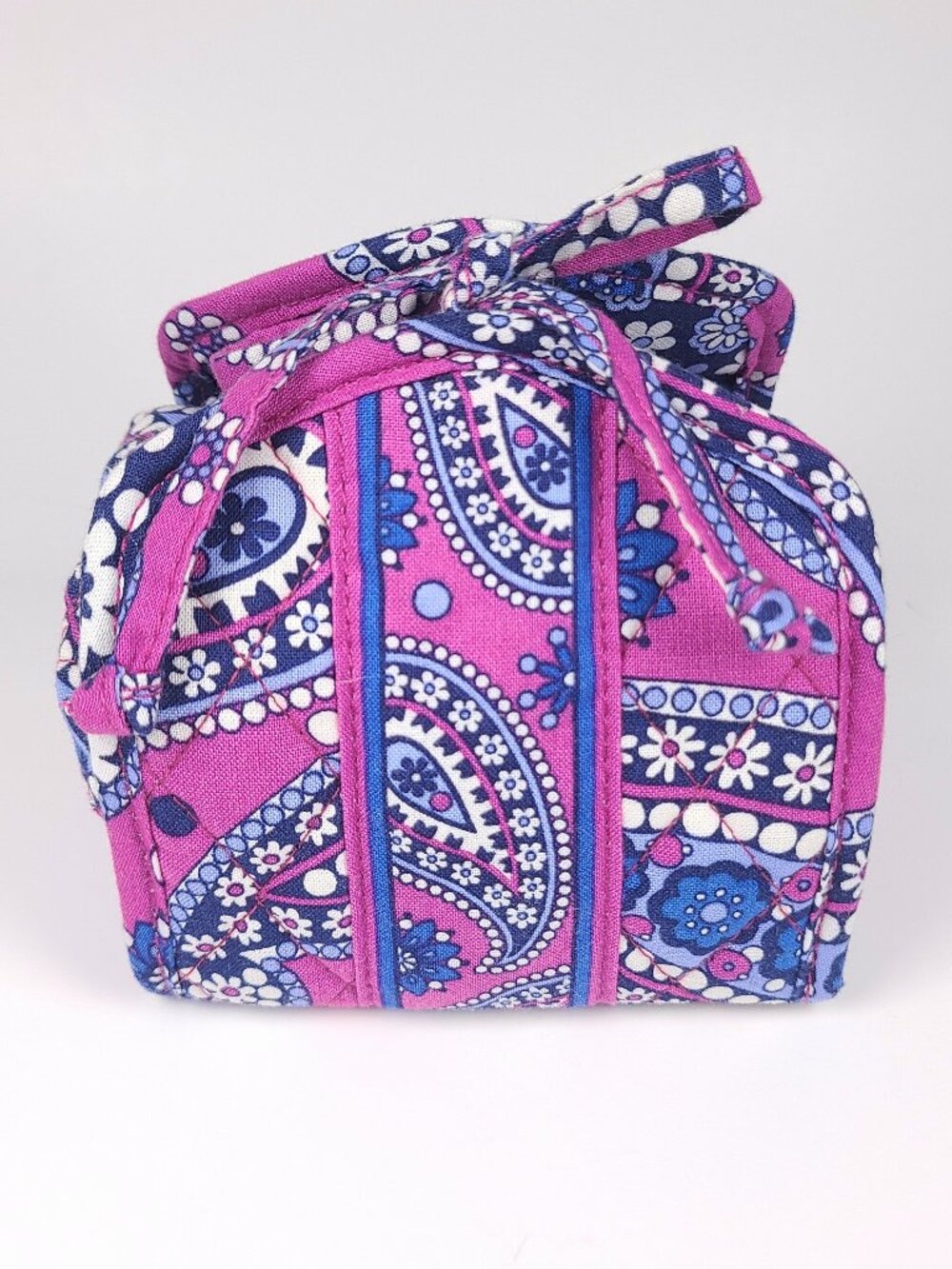 Vera Bradley Boysenberry Jewelry Travel Roll All Wrapped Up Pink Blue Paisley